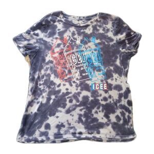 Icee Tie-dye T Shirt Women's Sz L Graphic 90s Y2K Boho "Coldest Drink In Town'